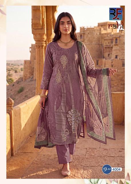 Rahi fab rising gold vol 4 dress materials wholesale